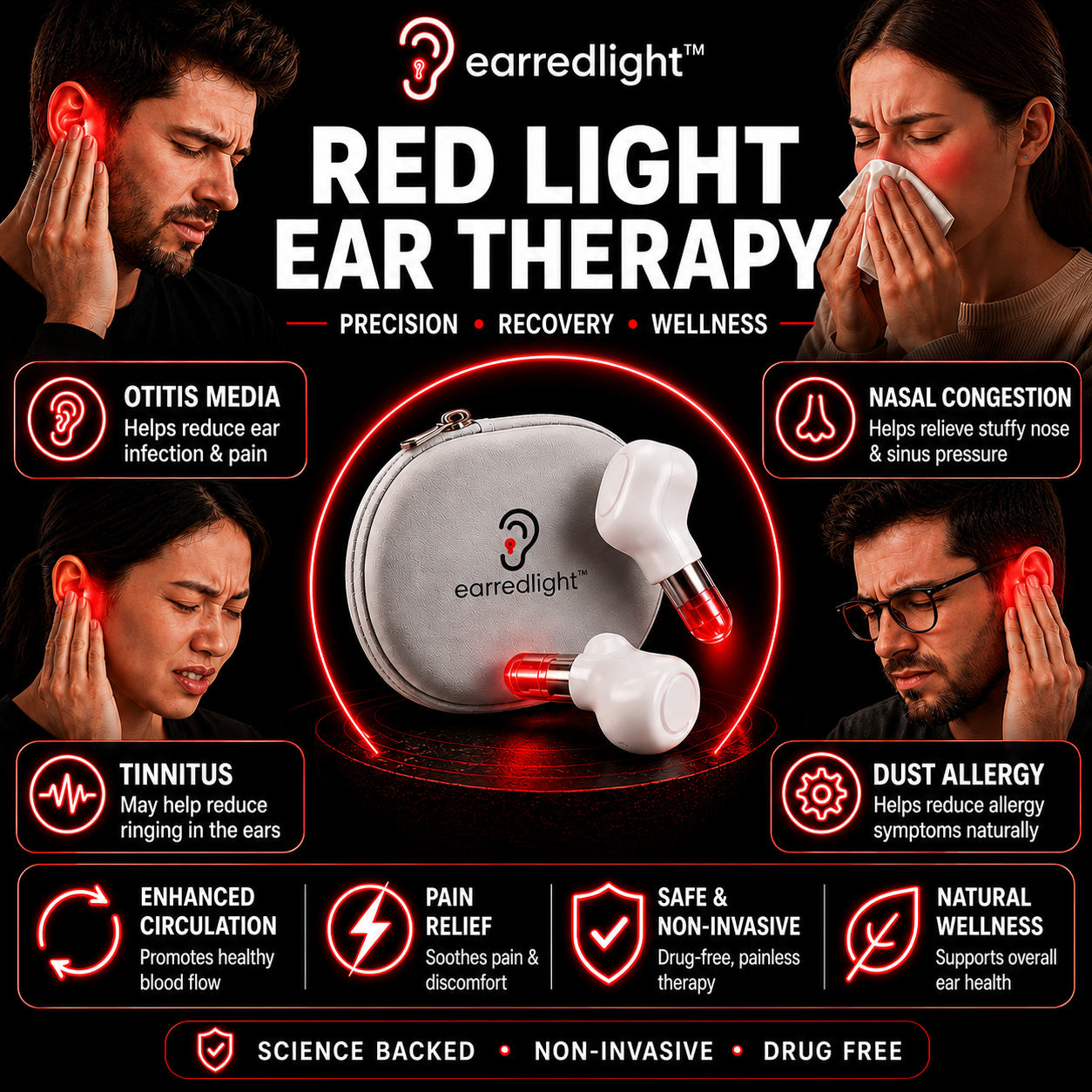 Envoom™ Red Light Therapy Panel for Skin, Wellness & Recovery